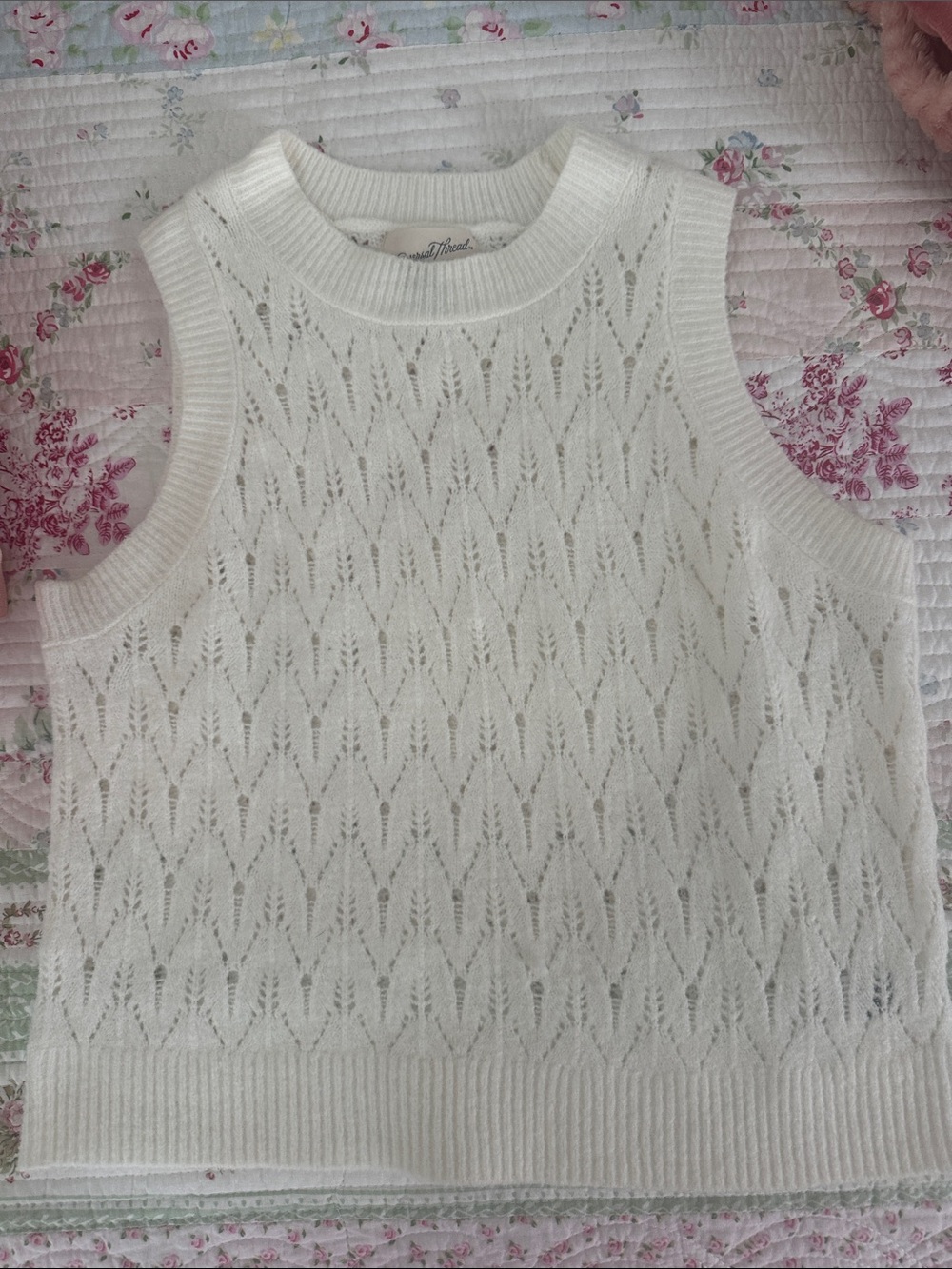 Universal Thread Cream Knit Sleeveless Tank Top